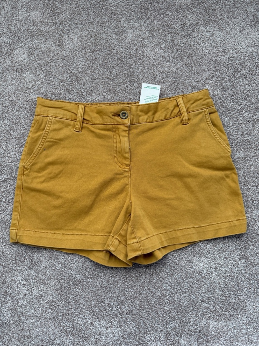 Land N Sea- Mustard Women’s Cotton Shorts with Front Pockets